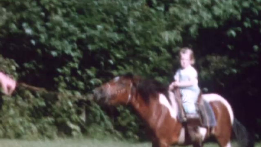 Horseback riding at Douthat State Park Virginia 1956
